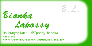 bianka lapossy business card